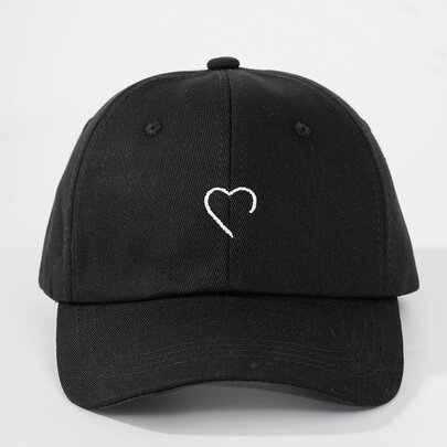 Heart Embroidered Baseball Cap