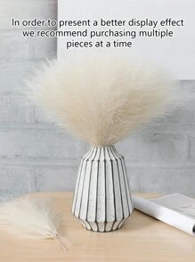 1set 8/10pcs Artificial Reeds And Scirpus Decorative For Kitchen Wedding, Diy Decoration, Realistic Simulated Lawn For Indoor And Outdoor Use, Home Room Flower Vase Filler - Champagne - View 7