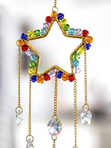 1 pieza Colgante de pared con diseño de estrella con diseño de cristal - Multicolor - Ver 3