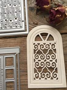1pc Window Shaped Cutting Die - Silver - View 3