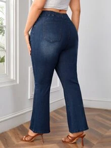 EMERY ROSE Plus High Waist Flare Leg Jeans