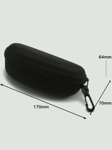 Solid Glasses Case For Cycling Riding,School Glasses Accessories For Women - Black - View 4