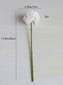 2/5 bó hoa cúc lụa nhân tạo, trang trí tiệc cưới sân vườn nhà bếp - trắng - Xem 3