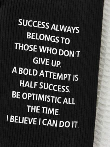 SHEIN 小女童2入組標語圖案騎行褲