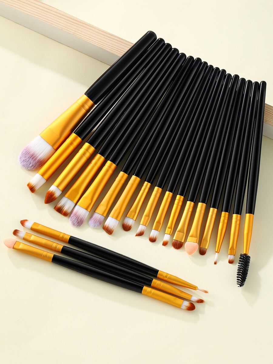 20pcs Makeup Brush Sets Premium Synthetic Hair Eyeshadow Blending Brush Sets Cosmetics Tools For Face And Eyes,Brush Set,Makeup Brush Kit,Make Up Brush Set,Make Up Set Complete,Makeup Brush Set,Complete Makeup Kit,Brush Kit,Brushes Makeup Set,Makeup Gift Set,Set - Black - View 1