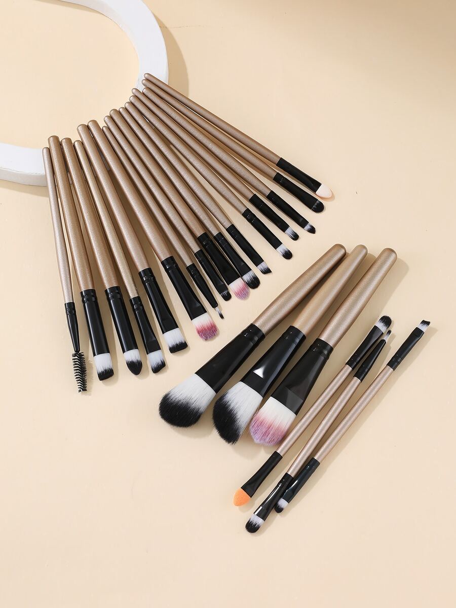 22pcs Makeup Brush Set,Brush Set,Makeup Brush Kit,Make Up Brush Set,Make Up Set Complete,Makeup Brush Set,Complete Makeup Kit,Brush Kit,Brushes Makeup Set,Makeup Gift Set - Coffee Brown - View 1