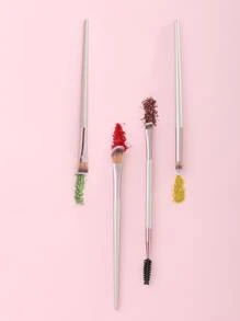 4pcs Makeup Brush Set,Brush Set,Makeup Brush Kit,Make Up Brush Set,Make Up Set Complete,Makeup Brush Set,Complete Makeup Kit,Brush Kit,Brushes Makeup Set,Makeup Gift Set,Set - Champagne - View 2