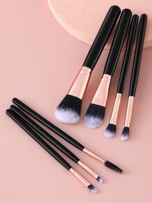 Set de 7 piezas de brochas de maquillaje de pelo sintético premium, juego de brochas para difuminar sombras de ojos, herramientas cosméticas para rostro y ojos, set de brochas, kit de brochas de maquillaje, set de maquillaje completo, set de brochas de maquillaje, kit de maquillaje completo, kit de brochas, set de brochas de maquillaje, set de regalo de maquillaje - Multicolor - Ver 1