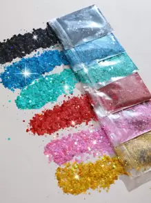 6 件装亮片设计美甲装饰