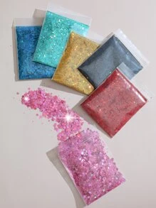 6 件装亮片设计美甲装饰