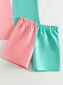 Boys Two Tone Kimono & Beach Shorts - Multicolor - View 4