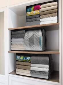 1pc Portable Clothes Storage Bag - Grey - View 4