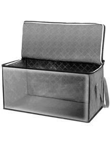 1pc Portable Clothes Storage Bag - Grey - View 5