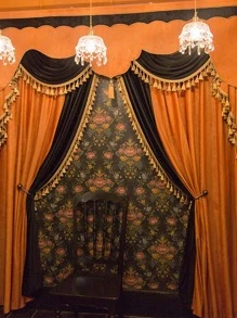 Color Block Tassel Decor Single Panel Blackout Curtain - Multicolor - View 1