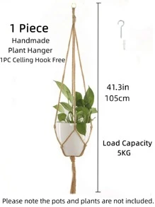 Móc treo cây dệt 1 cái - màu nâu - Xem 2