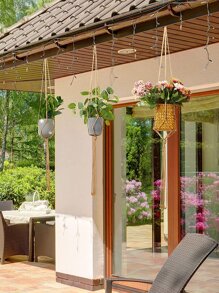 Móc treo cây dệt 1 cái - màu nâu - Xem 3