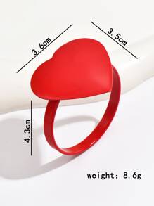 1pc Heart Decor Napkin Ring