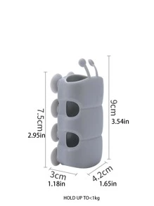 1 pieza de silicona de color al azar Alcachofa de ducha Soporte - Multicolor - Ver 2