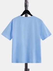 SHEIN Boys Slogan Graphic Tee & Shorts - Multicolor - View 5