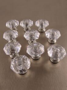 2入/10入亞克力透明水晶櫥櫃門抽屜手柄 - 無色 - 查看 6