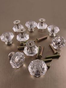 2入/10入亞克力透明水晶櫥櫃門抽屜手柄 - 無色 - 查看 8