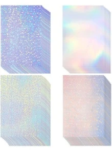 5pcs Random Pattern Laser Copy Paper - Multicolor - View 1
