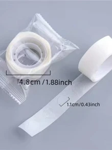 100PCS/Roll Plain Dot Glue Tape.Simple Multi-Purpose Clear Double Sided Sticker For Office,School Student.Clear Double Sided Sticker. Back To School - Clear - View 2