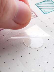 100PCS/Roll Plain Dot Glue Tape.Simple Multi-Purpose Clear Double Sided Sticker For Office,School Student.Clear Double Sided Sticker. Back To School - Clear - View 3