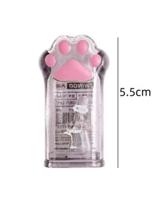 1 件随机爪子图案铅笔刀，可爱多用途基础学校铅笔刀，适合学生使用。可爱猫爪铅笔刀手动铅笔刀儿童猫爪铅笔刀文具带盖，适用于办公室家庭学校用品，粉色和灰色 - 彩色 - 查看 5