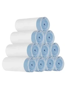 3卷/1卷收口式垃圾袋,適用於小型廚房、浴室、臥室,超強實力、無香味、15件裝,垃圾袋 - 白色 - 查看 2