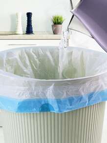 3卷/1卷收口式垃圾袋,適用於小型廚房、浴室、臥室,超強實力、無香味、15件裝,垃圾袋 - 白色 - 查看 5