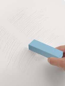 1pc Solid Cleaning Eraser - Blue - View 2
