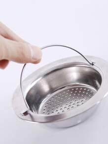 1pc Stainless Steel Sink Filter - Silver - View 3