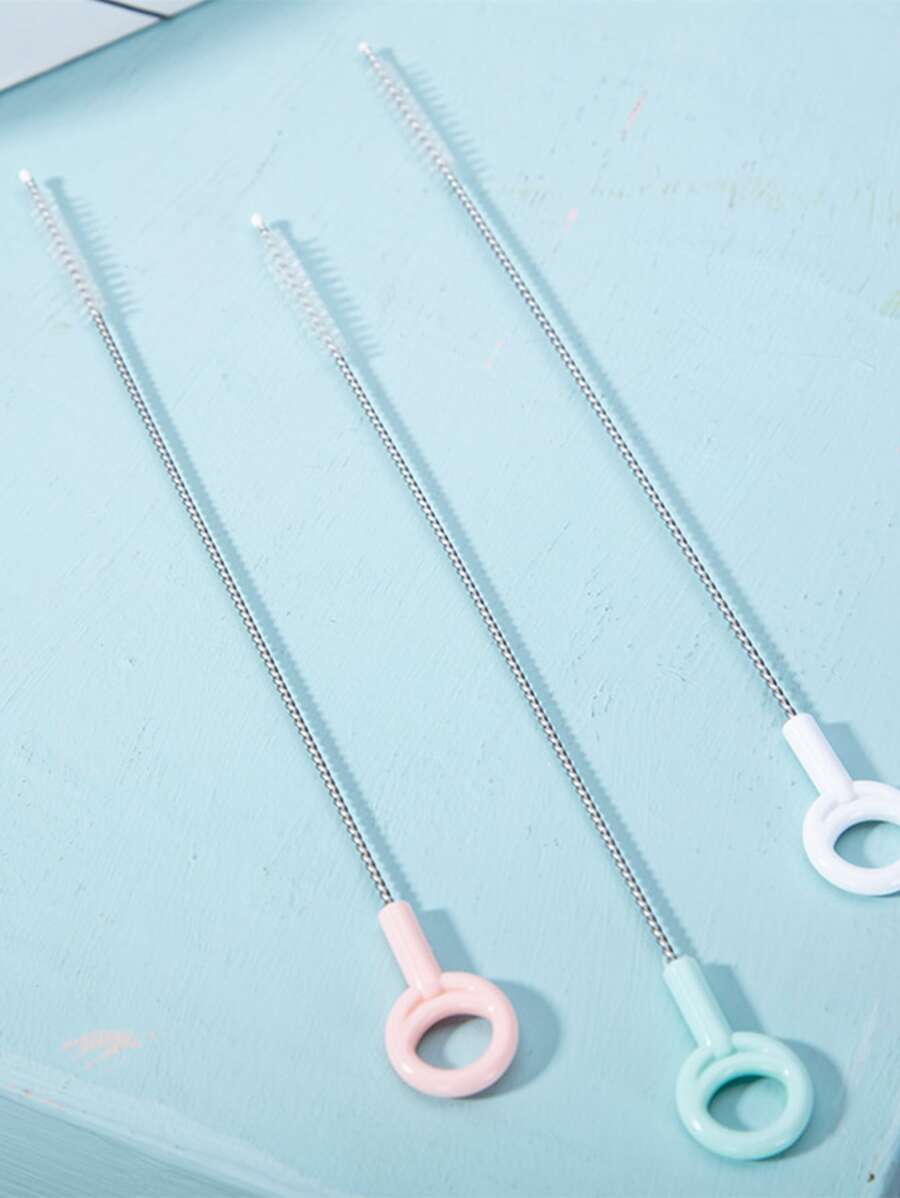 3 件装不锈钢吸管清洁刷，厨房，浴室，家居，家居用品供应商 - 彩色 - 查看 1