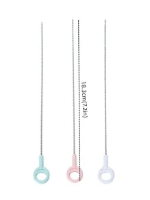 3 件装不锈钢吸管清洁刷，厨房，浴室，家居，家居用品供应商 - 彩色 - 查看 3