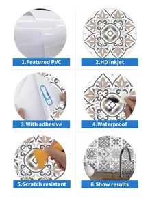 10 pièces Stickers géométriques pour cuisine, stickers, décalcomanies murales, décalcomanies en vinyle pour la décoration de la maison, articles de décoration printanière pour rafraîchir votre maison, stickers de décoration de fête, cadeaux d'anniversaire et de remise des diplômes