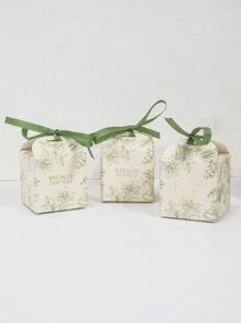 3pcs Floral & Slogan Graphic Gift Box - Multicolor - View 2