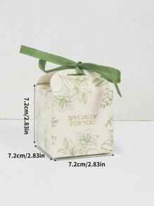 3pcs Floral & Slogan Graphic Gift Box - Multicolor - View 4