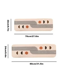 السجاد درج نمط هندسي قطعة واحدة - متعدد الألوان - مشاهدة 2