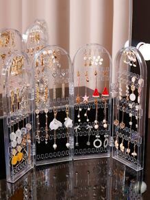 1 pieza Estante de almacenamiento de joya transparente