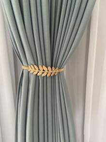 1 cái dây buộc rèm thiết kế hình chiếc lá - Vàng - Xem 1