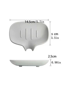 1pc Silicone Soap Dish - Grey - View 3