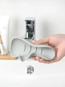 1pc Silicone Soap Dish - Grey - View 5