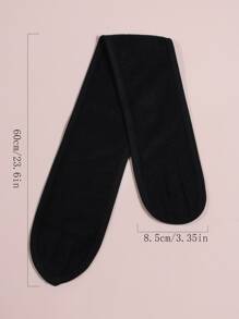 1pc Plain Bath Headband Bathroom Decor Fall Decor Back To School - Black - View 3