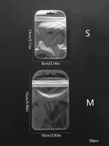 50pcs Clear Jewelry Storage Bag - Clear - View 2