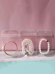 50pcs Clear Jewelry Storage Bag - Clear - View 4