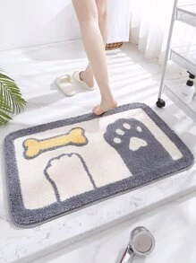 1 pieza Alfombra de baño con estampado de dibujos animados