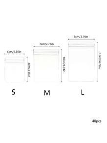 40pcs Clear Jewelry Storage Bag - Clear - View 2