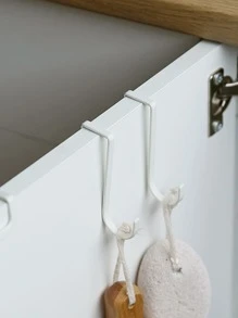 2pcs Iron Hanging Hook - White - View 3