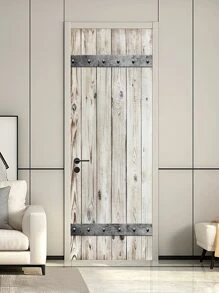 1 pieza Pegatinas para puertas grano de madera - Multicolor - Ver 8